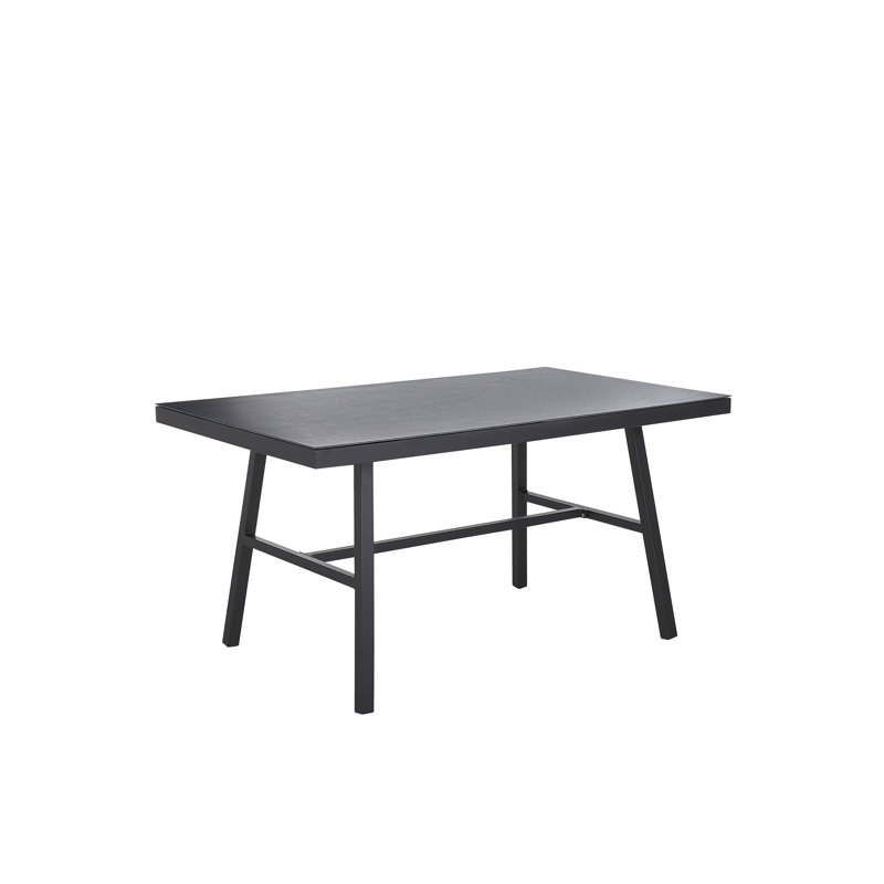 Wanamie Rectangular Metal Outdoor Dining Table , 150cm cm W 90cm cm D