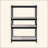 4 Tier Rectangular Bookcase With Adjustable Shelves