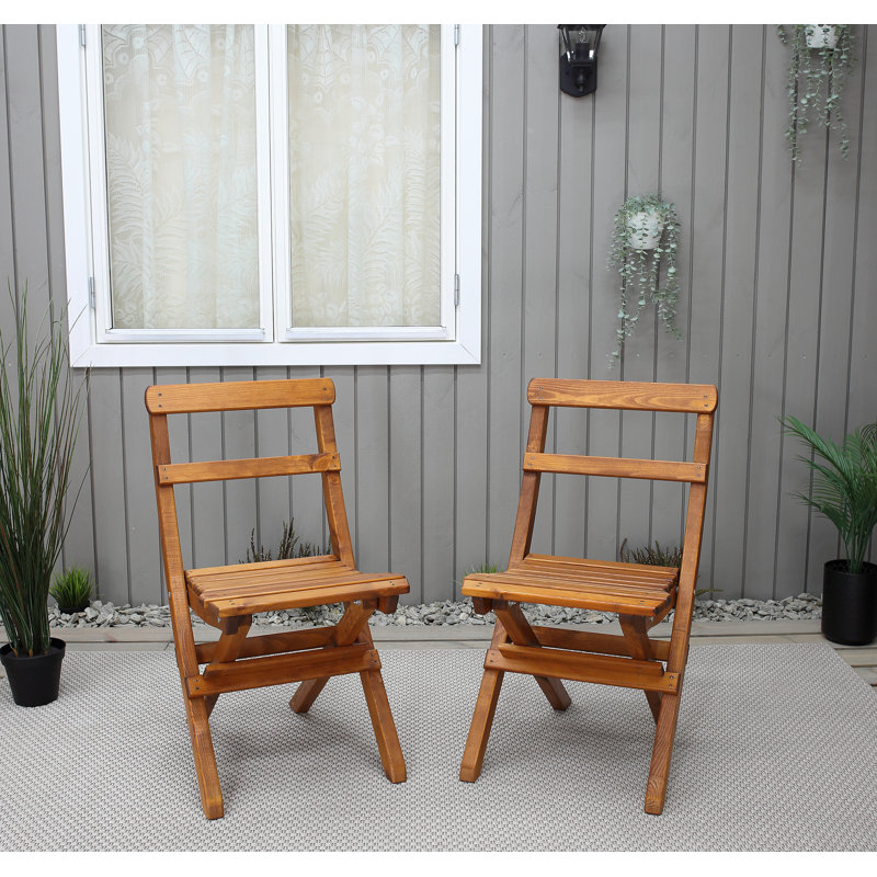Arlot Folding Patio Dining Side Chair, Cappuccino