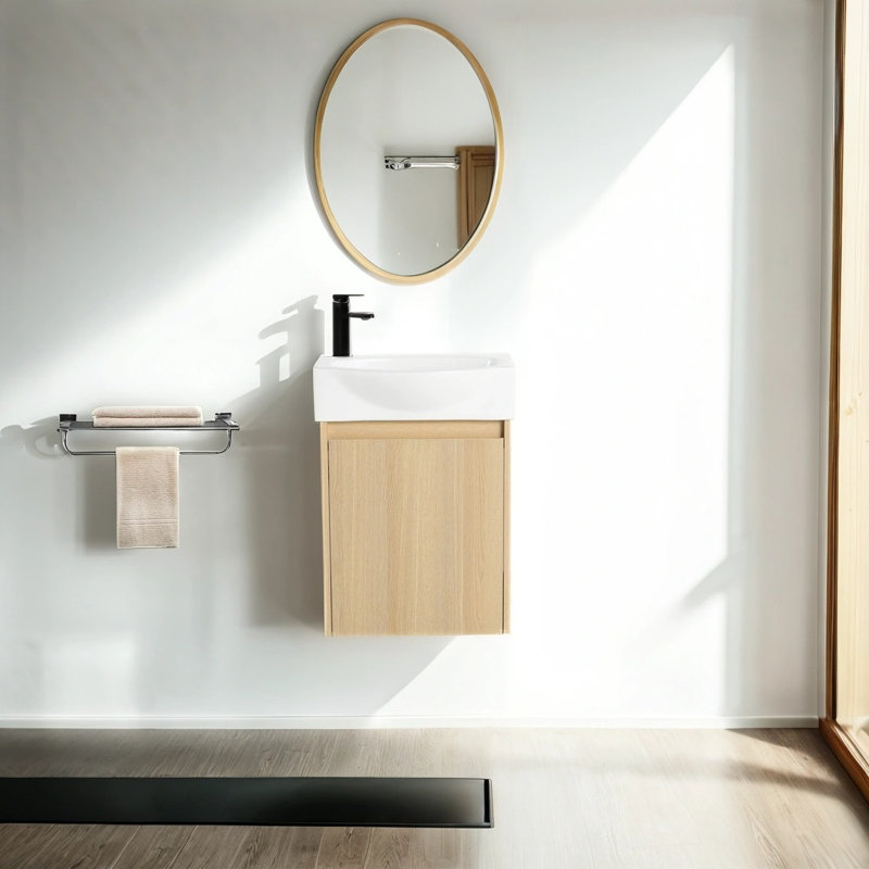 Ensemble de meuble-lavabo simple 15,94 po avec plateau en résine Elra