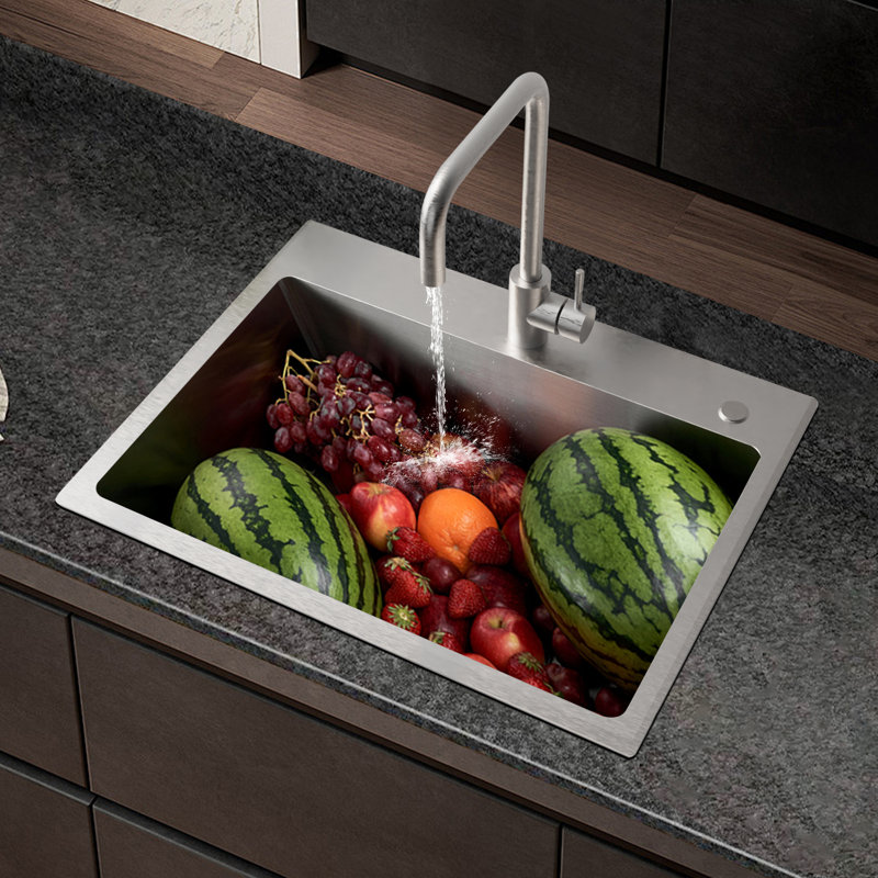 23.6'' L Single Bowl Kitchen Sink