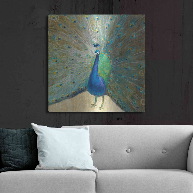 "Paon bleu" par Danhui Nai, H 36 po x l 36 po