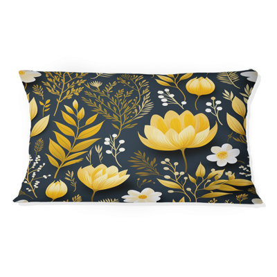 Motif botanique rétro Floral Revival - Coussin décoratif