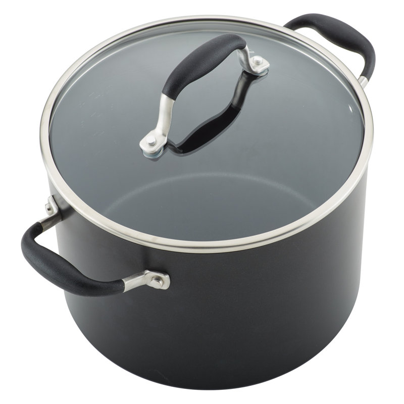 Anolon Advanced Home Hard Anodized Nonstick Cookware Set, 11 Piece, Black