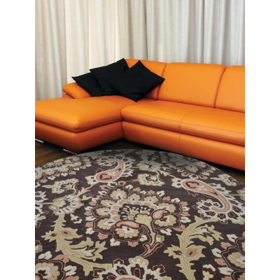 Hollander HAND TUFTED WOOL ECO-FRIENDLY AREA RUGS - Brown Color | Floral Design | Area Rugs for living room, Bedroom