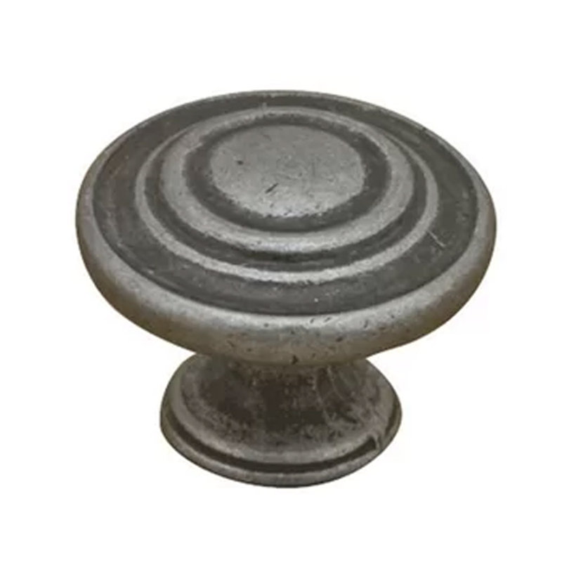1 1/4" Diameter Mushroom Knob, Swedish Iron