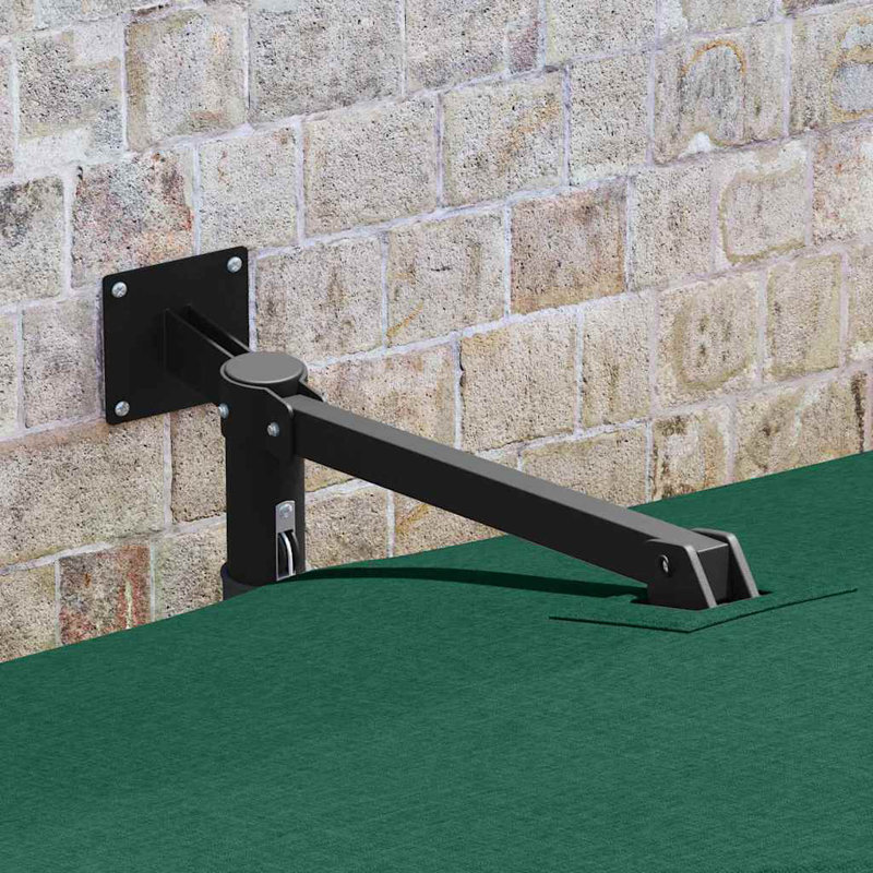 Wall Mount Parasol, 160cm H x 247.5cm W x 247.5cm D, Green