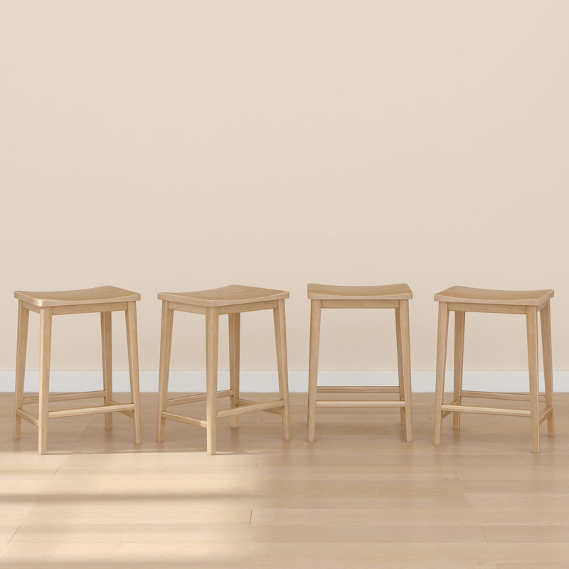 Smythe Solid Wood 24 inch Counter Stool, Beige