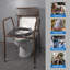 Essex Height Adjustable Commode Chair Brown