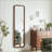 Full Length Mirror with Solid Beech Wood Frame and Walnut Finish