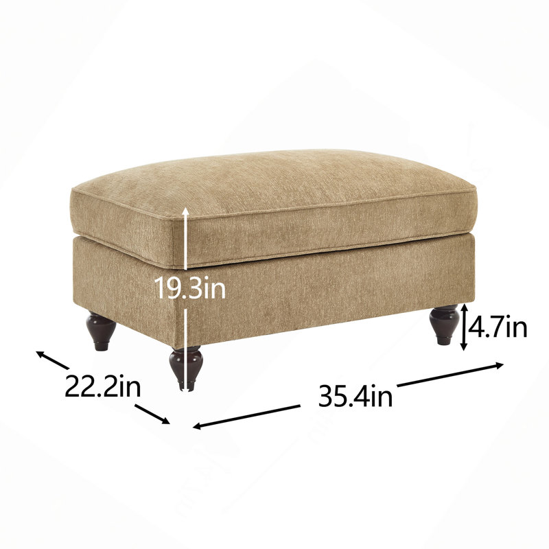 Ottoman Chenille, Light Coffee