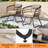 8 - Person Rectangular Aluminum Dining Set with Beige Removable Cushions and Umbrella Hole (Set of 9)-900875018