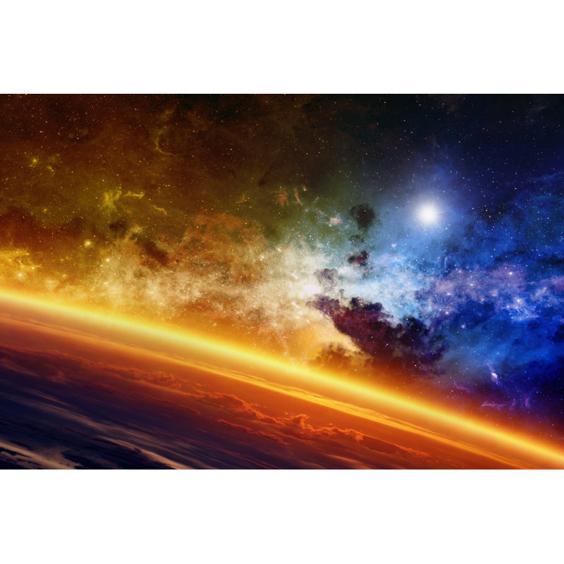 Glowing Planet - Wrapped Canvas Print, 30cm H x 46cm W x 3.8cm D