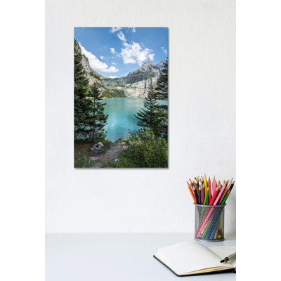 Oeschinen Lake In The Swiss Alps by Jan Becke - Wrapped Canvas Gallery-Wrapped Canvas Giclée