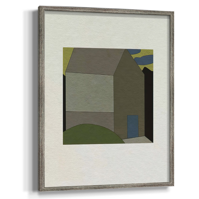 Montagne encadrée III, reproduction encadrée - bois massif, H 30 po x l 24 po