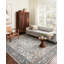 Tapis oriental en polypropylène gris / bleu / orange Mainville-643540288