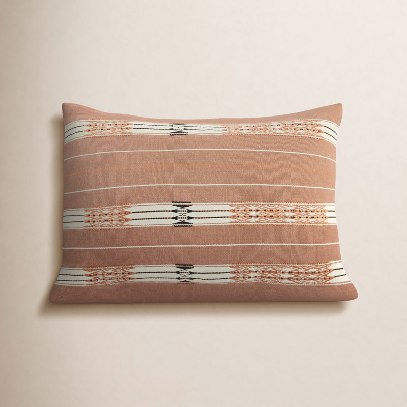Housse et insert de coussin rectangulaire en coton Dixon, Housse de coussin seulement - sans coussin, 16 po x 24 po
