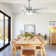 Tavin 5 - Blade LED Stainless Steel Ceiling Fan with Remote Control and Light Kit Included