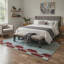 Tapis d'intérieur moderne à motif géométrique lavable en mailles de chaîne moderne avec envers antidérapant-538884475