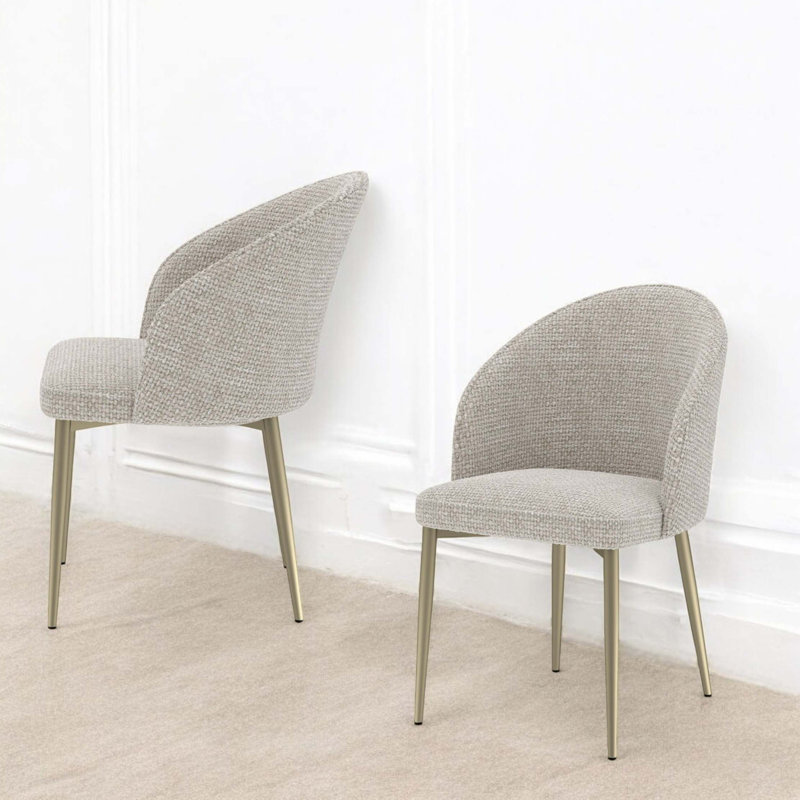 Ensemble de chaises de salle à manger en tissu Cora (ensemble de 2)