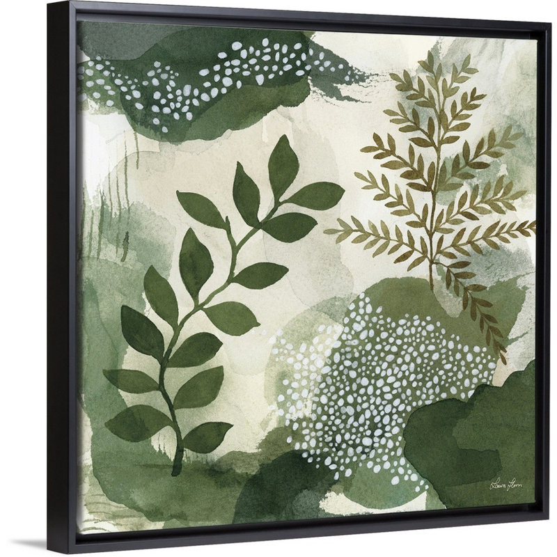 Art mural sur toile Woodland Walk I, Toile avec cadre noir, H 32 po x l 32 po
