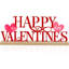 Décoration de table en métal «Happy Valentine’S Day» en métal pour la maison