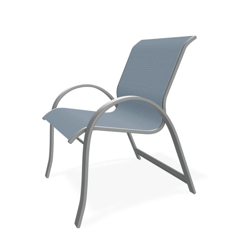 Aruba Stacking Patio Dining Armchair, Fiesta, Graphite