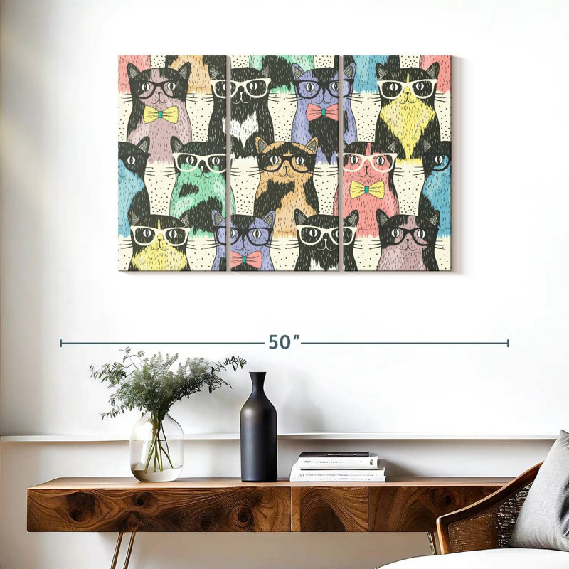 Cool Cats, 24" H x 38" W
