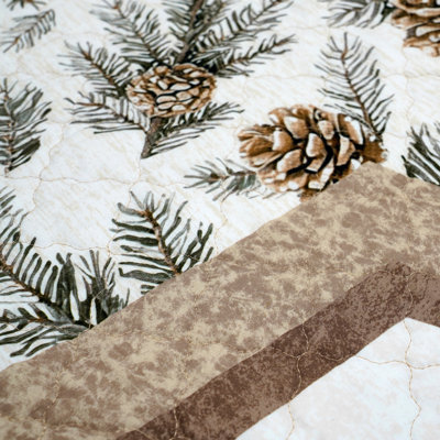 Donna Sharp Pine Medallion 3PC Queen Quilt Set