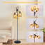 Lampe sur pied en rotin noir 64,96 po Adonus