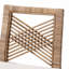 Tabouret de bar moderne de style bohémien avec rotin kubu naturel et coussin amovible