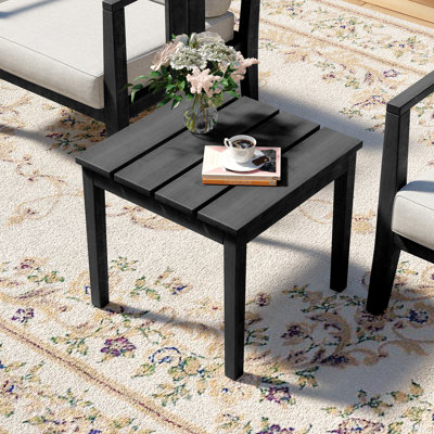 Solid Wood Teak Outdoor Side Table by UIXE