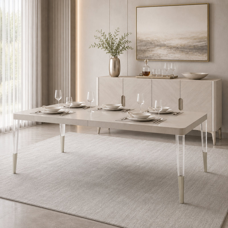 Penthouse Extendable Rectangular Dining Table - Ash Gray