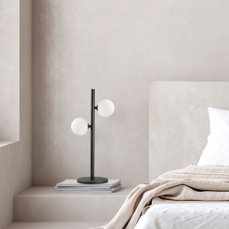 Lampe de bureau Chamond, Noir / blanc