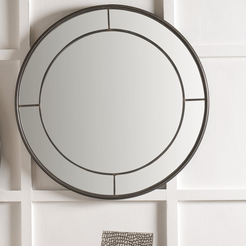 Iron Round Mirror, 203.2 cm H x 203.2 cm W