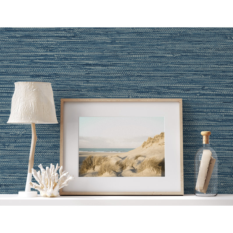 Rouleau de papier peint L 27 pi x l 27 po Anglea, Bleu de la baie