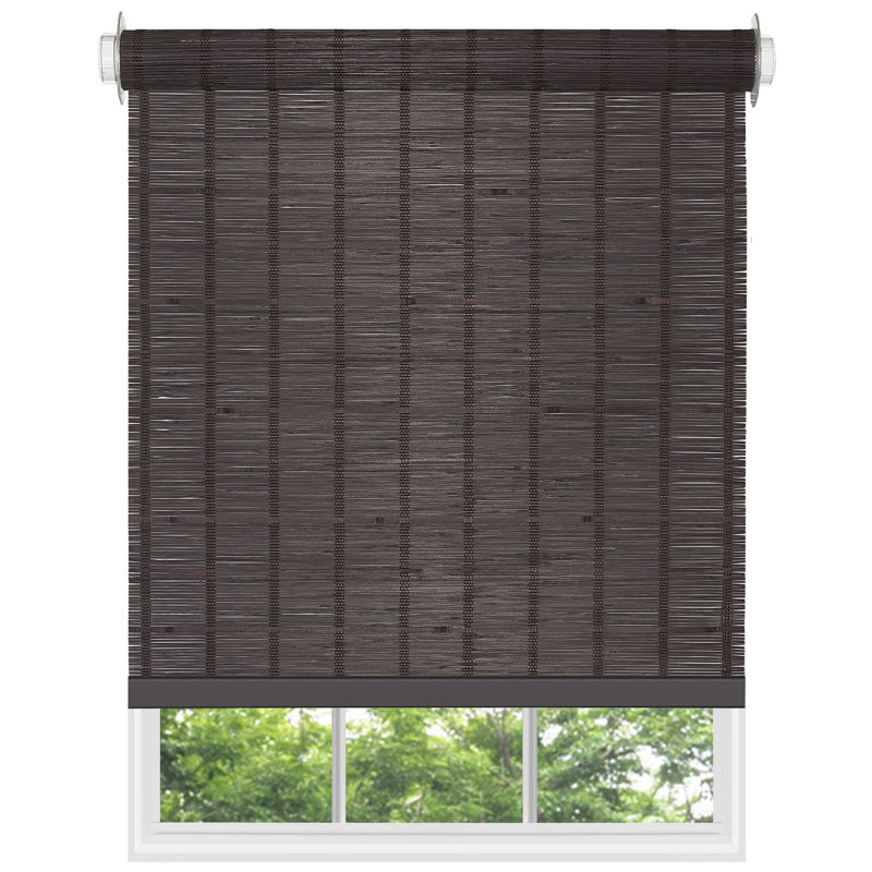 Semi Sheer Bamboo Roller shade, Java, 31"W x 72"L