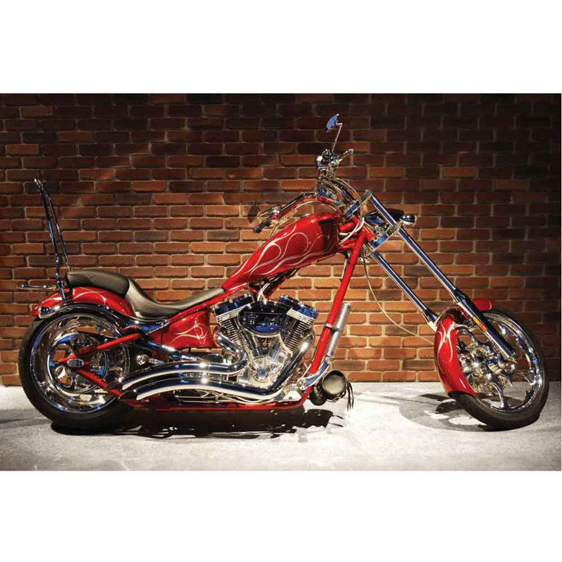 Motorcycle Non-Wall Damaging Wall Decal, 32" H x 48" W