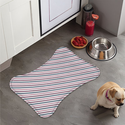 Pink Maroon Magic - 1 Piece Bone Shape Feeding Mat