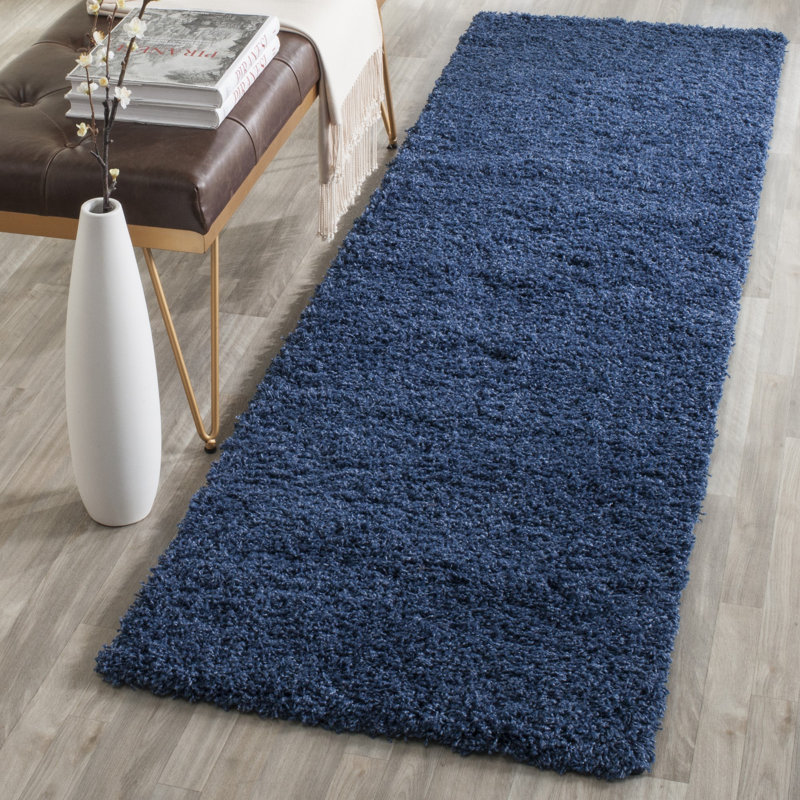 Tapis de couleur unie à poils longs Rizco Performance, Tapis de couloir 2 pi 3 po x 6 pi
