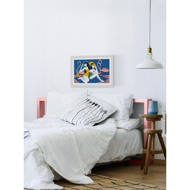Girls Chilling Out 1 Piece Single Picture Frame Wall Art, 61 cm H x 41 cm W x 4 cm D