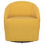 Chaise pivotante d'appoint Toril rembourrée jaune moutarde chasseur-376480492