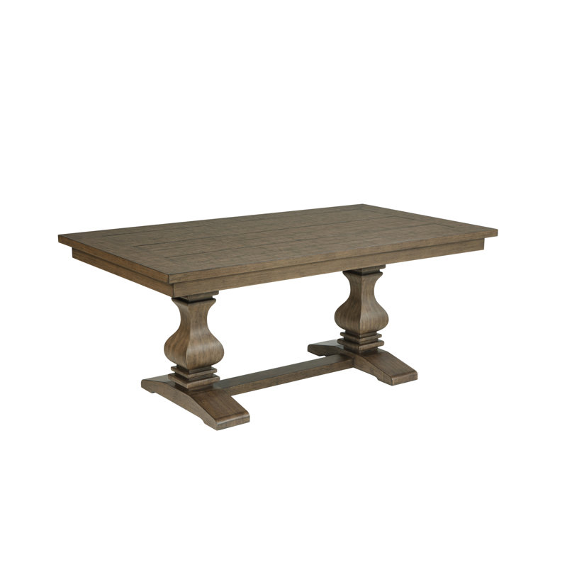 Table de salle à manger traditionnelle en chêne rustique