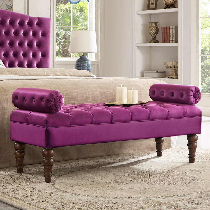 Banc rembourré 51,48 po, Violet