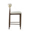 Ensemble de 2 tabourets de bar sans accoudoirs avec pieds robustes en fer