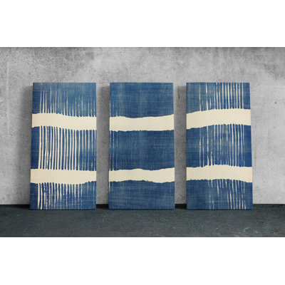 Reproduction de peinture minimaliste abstraite bleue et blanche - art mural moderne sur toile, qualité musée durable, cadeau pour les amateurs d'art, reproduction de peinture