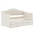 Wooden Daybed with Trundle and 2 Storage Drawers, Upholstered Button Tufted Sofa Bed-2141189623