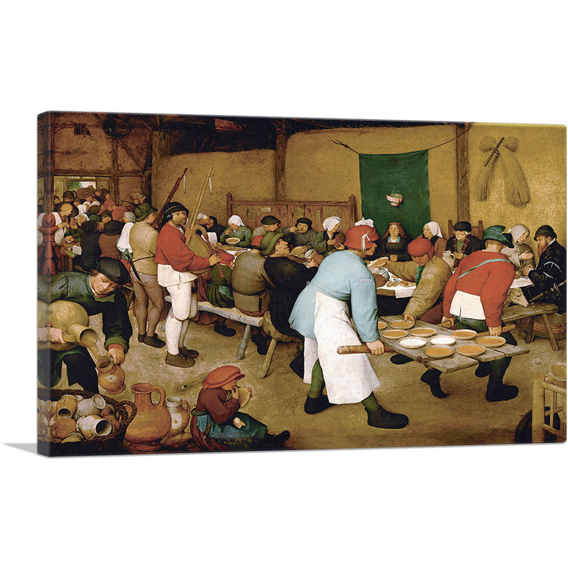 «The Peasant Wedding 1569» par Peter Bruegel l'Ancien, reproduction d'art sur toile tendue, H 18 po x l 26 po x P 0,75 po