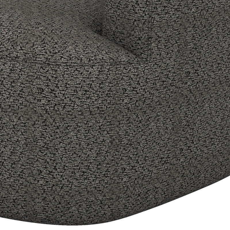 Fauteuil pivotant rembourré à accoudoirs rembourrés Modern, Gris