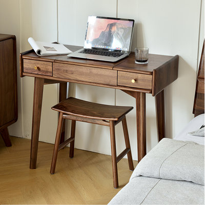 Simple modern solid wood clamshell Makeup Vanity